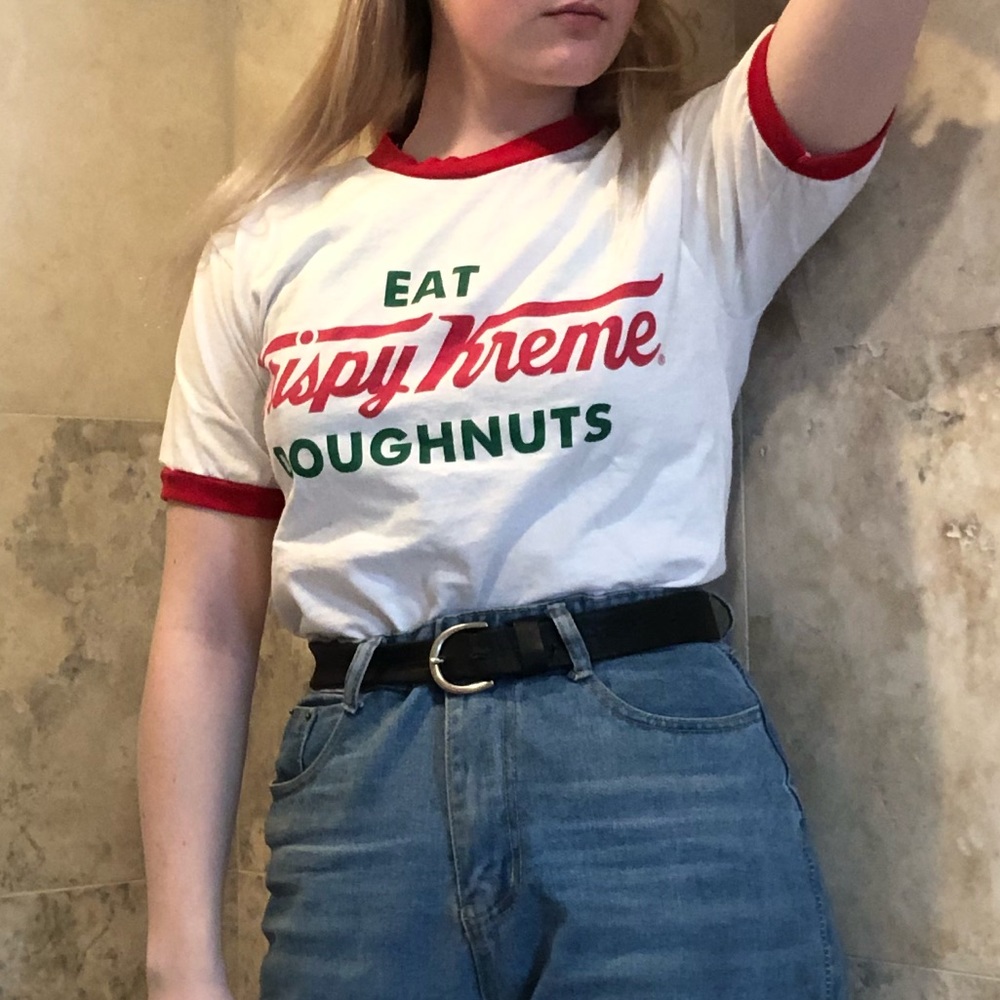 Custom Krispy Kreme Doughnuts shirt- Anvil size S